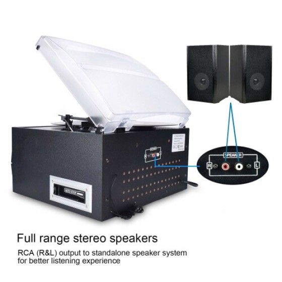 DIGITNOW BluetoothターンテーブルCDカセットラジオ＆スピーカー